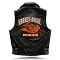 Factory Direct Sales Motorcycle Cow Skin Waistcoat Sleeveless Leather Jackets Men's Coat Plus Size Genuine Cowhide Leather Vest