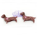 ERS082ER1039 Factory Wholesale Sausage Dog Earrings Cute Dachshund Animal Earrings Girl Glitter Acrylic Earrings