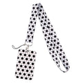 Hot Sale Creative Soccer Football Style Multifunctional ID Name Tag Card Holder Protective Cover with Reusable Polyester Lanyard