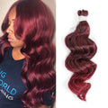 Wholesale Soft Red Deep Wave Hair Extension Synthetic Braids Ocean Wave Crochet Hair Braiding Hair for Adding Volume and Style