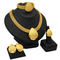Chunky Ethiopian Traditional Traditional Wedding Habesha 24k Gold Plated Jewelry Statement Necklace Bracelet Earring Pack