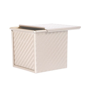 CHEFMADE WK9318 Carbon Steel Bakeware Non-Stick Corrugated Toast Box Bread Baking Mold Square Loaf Pan With Sliding Cover