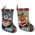 Wholesale Christmas Decorations Gingham Dancing Doll Gift Bag Three-Dimensional Old Man Xmas Socks