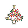 DRAL925 Fashion Christmas Tree Brooch Women Rhinestones Tree Brooch Jewelry