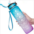 Sublimation Tumbler Leak Proof BPA Free Drinking Water Bottle with Time Marker & Straw to Ensure You Drink Enough Water