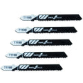 5Pcs/set T119B 12Tpi HCS Industrial Jig Saw Blades for Straight Cutting of Epoxy Hardwood Softwood Laminated Boards Plastics