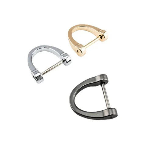 Wholesale 17mm 19mm Horseshoe Buckle Car Keychain Luggage Hardware Buckle D-shaped Buckle