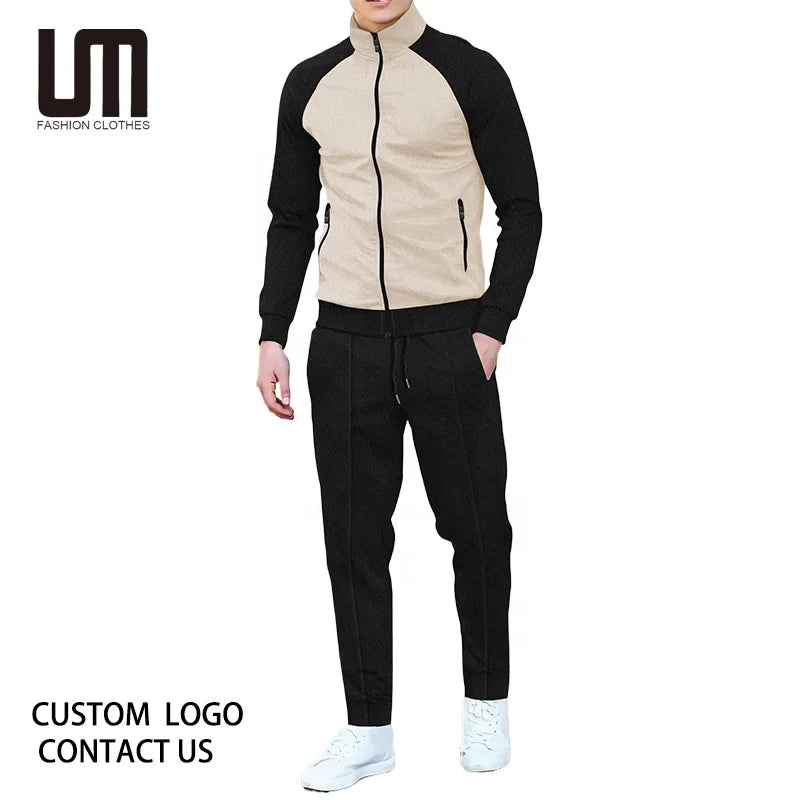Clearance Sales Men's Fall Winter Sweatshirt & Jogging Pants Set - Casual Zip up Long Sleeve Coat (2-Piece Outfit)