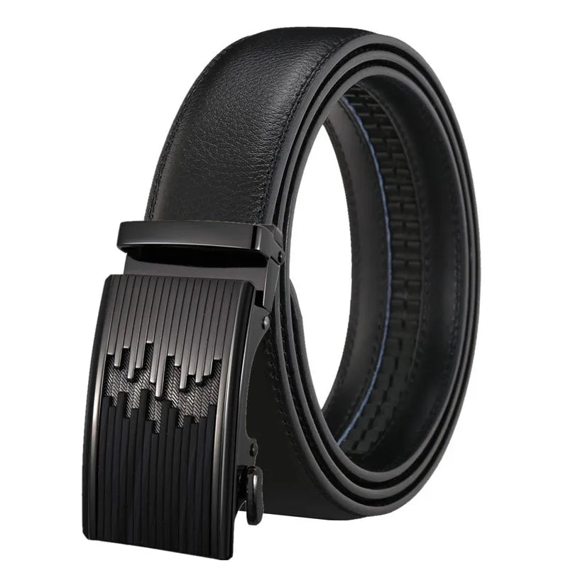 LQbelt New Buckle Men's Automatic Belts for Male Genuine Leather Belt Factory Colorful OEM Custom Logo