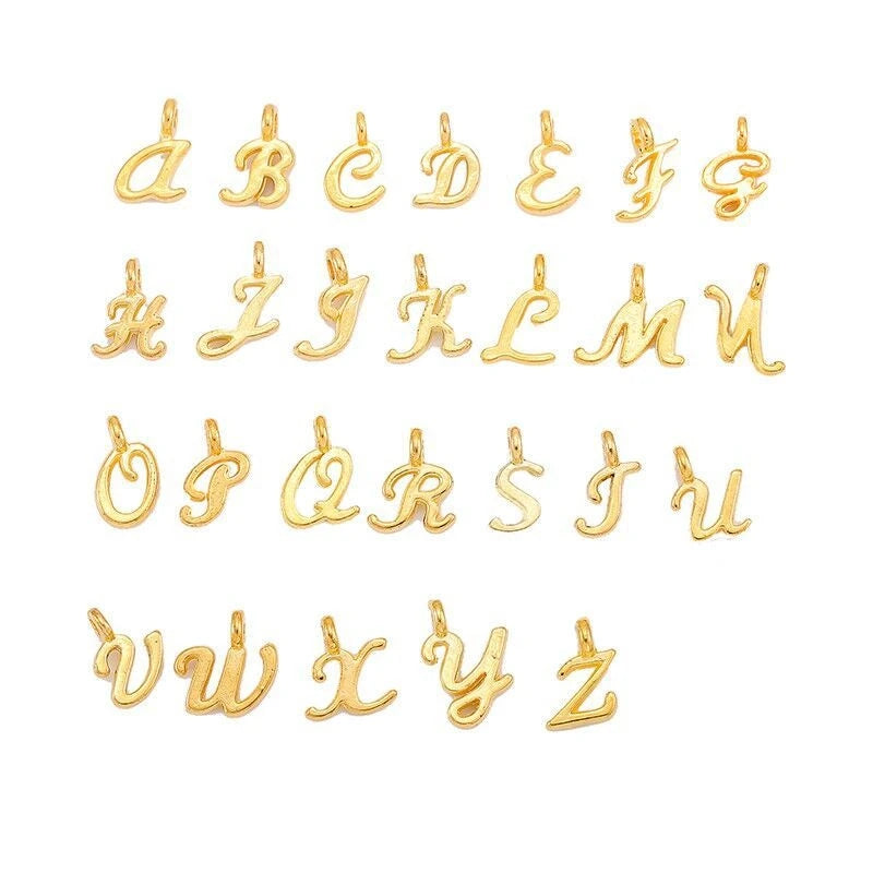 Alphabet ABC Alloy A-Z Letter Charms Alphabetic DIY Jewelry Making for Children for Necklace Bracelet Earrings Crafts
