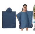 Solid Color Poncho Towel Bath & Changing Soft Animal Design Robe with Antimicrobial Feature