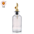 Chinese Factory 200ml Black Olive Oil Clear Glass Elixir Potion Bottle 200ml Black Olive Oil Syrup Pump Rubber Stopper VODKA