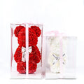 New Design Artificial Flower Red Rose Bear Eternal Roses Teddy Bears of Roses With Box Gift