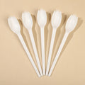 Manufacturer Cornstarch Cutlery Cornstarch Spoon Thickening Degrades 6 7 Inches Disposable Cornstarch Spoon For Spoon Fruit Cake