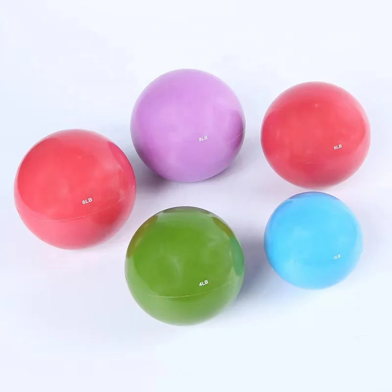 Sand Ball Sand Medecine Ball Soft Pvc Sand Filled 2lb Toning Ball Neutral Color Pilates Fitness