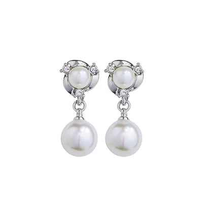 Wholesale New Hot Fashion 925 Sterling Silver Shell Pearl  Earrings for Women Girls Gift Fashion Statement Jewelry