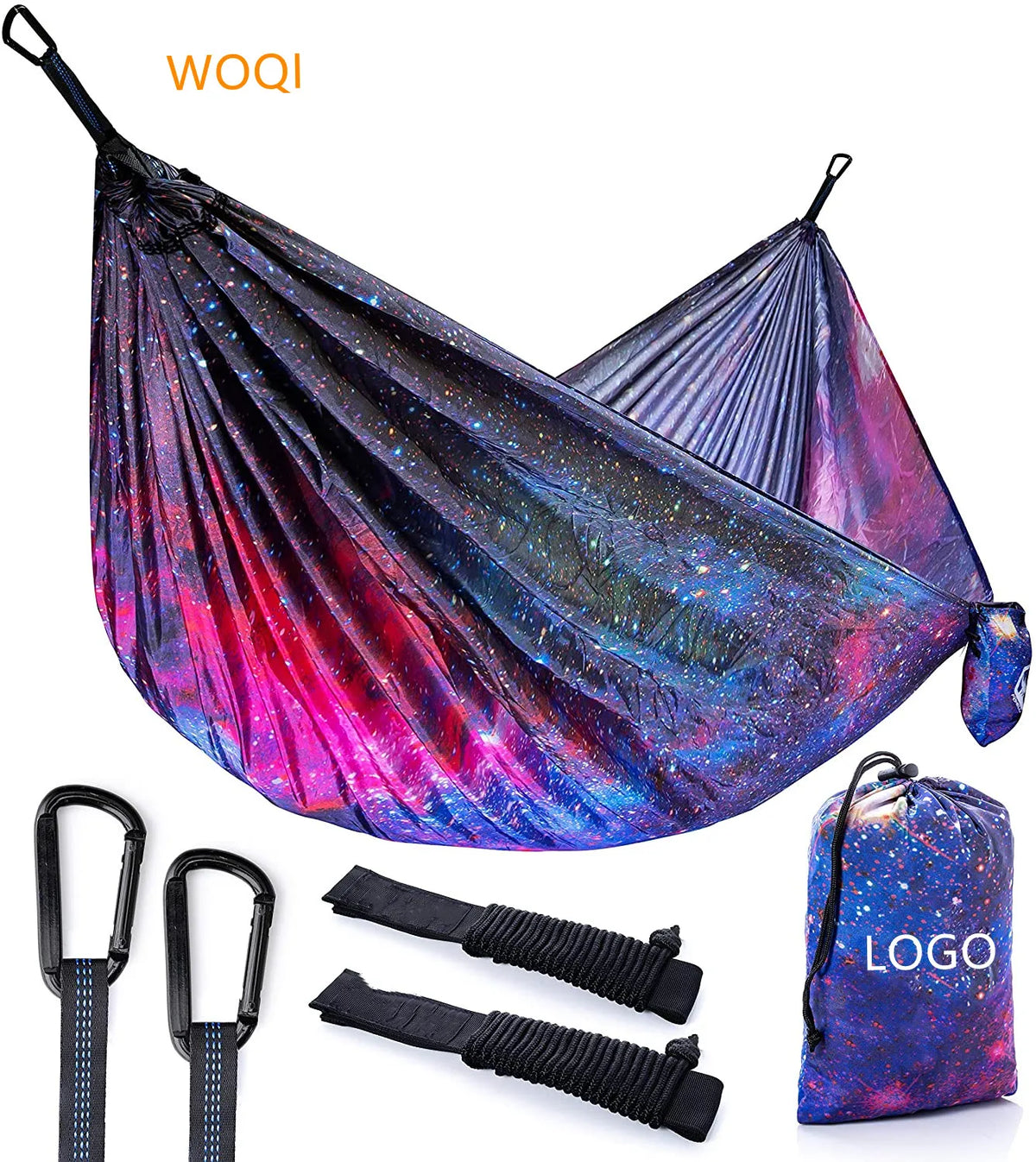 WOQI Full Color Printed Outdoor Portable Camping Swing Hammock MegaBDM