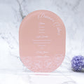 Creative Blush Pink UV Printed Clear Acrylic Wedding Table Sign Cards Luxury DIY Craft Music Angel Styles Made Paper Material
