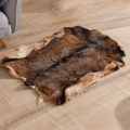 Sample Support Short Hair Goat Leather Rug Manufacturers Natural Color Modern Stain Resistant Non-Slip High Pile Custom Design