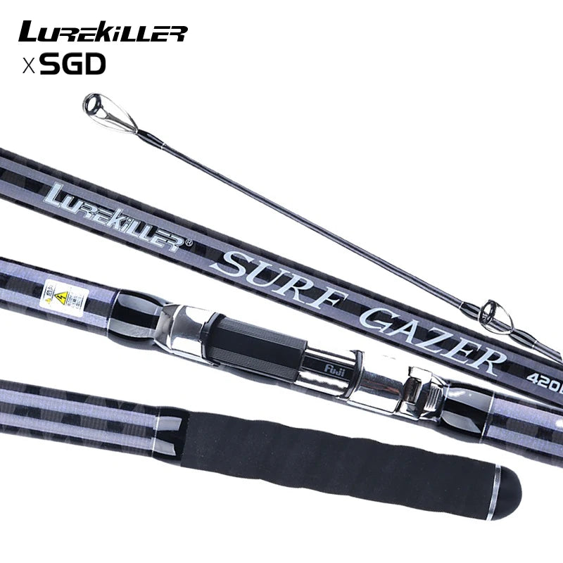 Lurekiller Surf Gazer Rods 420BX 4.2m 3 Section Sinker Feeder Rod 100-300g Japan Fuji Parts X Carbon Surf Fishing Rod 35#