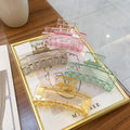 8.6CM Factory Wholesale New Rectangle Transparent Plastic Hair Claw Clips Large Nonslip Claw for Girls