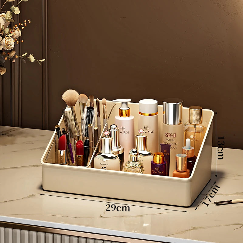 Factory Wholesale Plastic Makeup Organizer Case Desktop Cosmetics Storage Box Skincare Cosmetic Storage Box