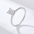 Fulsun OEM/ODM Wholesale 925 Sterling Silver Emerald Cut Moissanite Fine Jewellery Wedding Engagement Ring for Women
