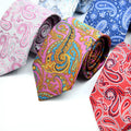 Factory Custom Design Paisley Pattern Suit Accessories Men's 8cm Polyester Neck Tie for Men Gift