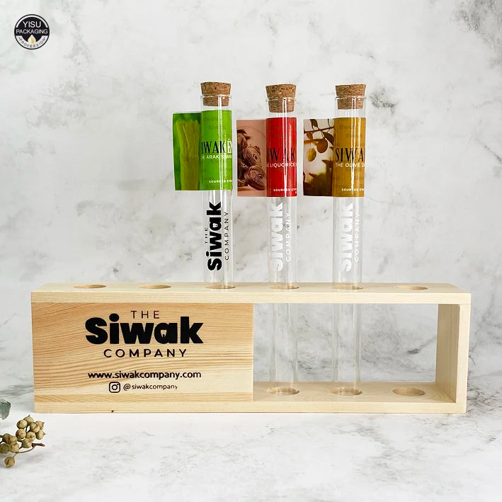 Siwak Tubes Glass 30ml With Cork Stopper Glass Vials Jars Storage Bottles test Tube Jars