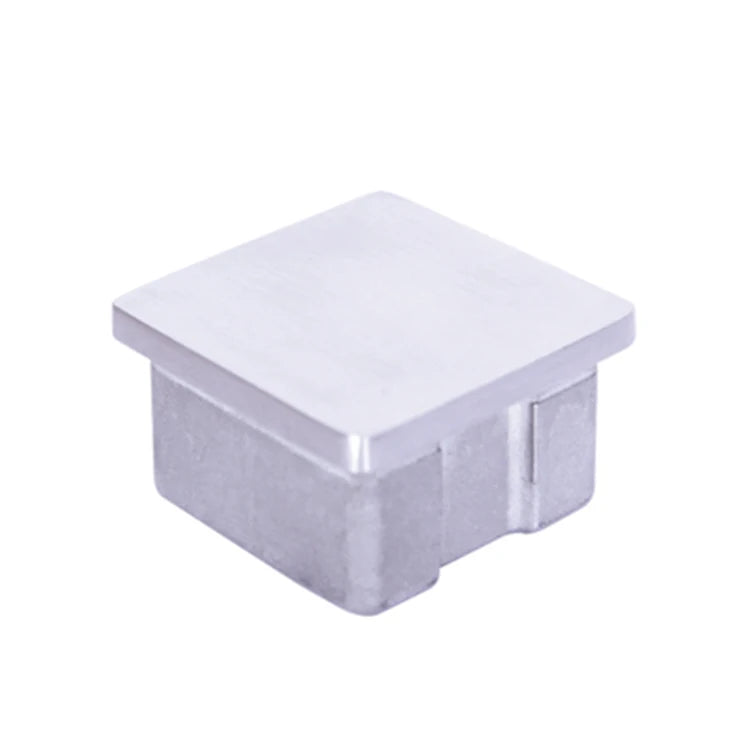 Modern Outdoor Stainless Steel Square Pipe Post Tube 40 50mm Square Handrail Base Plate Cover for Stair Railing Pipe Base Sleek