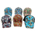 Women Flower Printing 5 Panel Trucker Hat Baseball Cap Outdoor Sunscreen Breathable Mesh Hat