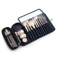 Portable Polyester Rolling Artist Storage Cosmetic for Toiletry Bag Foldable and Durable Makeup Brush Case with Zipper Closure