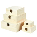 Original Unfinished Rectangle Wooden Gift Box Multifunctional for Crafts Storage and Display for Gift Packaging