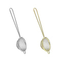 Wholesale Stainless Steel Mesh Strainer Tea Colander for Matcha Tea Powder Silver and Golden Metal Micromesh Matcha Sieve