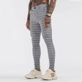 MCP012 Custom Wholesale Men's Skinny Chino Trousers Casual Polyester/Cotton Zipper Pockets Mid Waist Colored Plain Dyed Quick