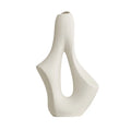 Modern White Ceramic Floor Vase Matt Glaze for Home Living Room Decoration Small Tabletop Vase for Starry Bouquet Dried Flowers