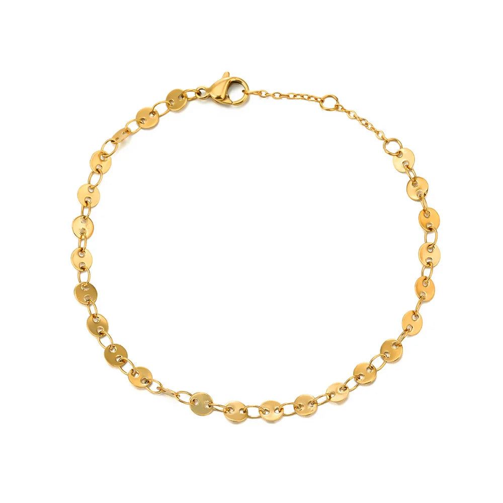 Punk Hollow Pig Nose Beaded Adjustable Bracelets Silver 18K Gold Plated Coffee Bean Stainless Steel Beaded Bracelets