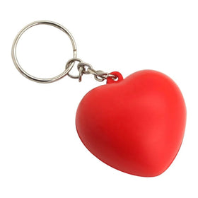 Wholesale Stress Heart Key Ring PU Foam for Hospitals Sports Ball Promotional Gifts SKR002 Heart Shape Stress Ball Keychain