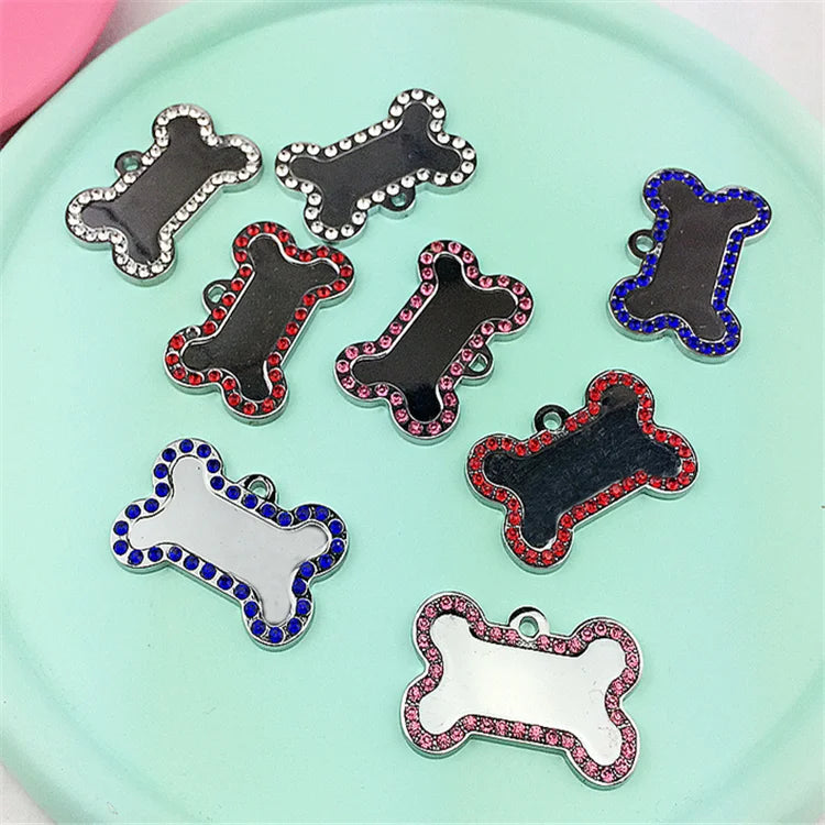 Zinc Alloy Soft Enamel Pet Tags Factory Wholesale Metal Bone Shape Dog Tag Cat Dogs