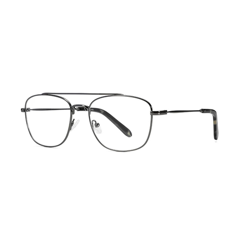 2023 Trend Brand Designer Eyeglasses Double Bridge Metal Glasses for Men Vintage Fashion Optical Eyewear Frames