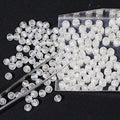 White Lab Created Multifaceted Cut 5mm/8mm Moissanite Beads Hole for Jewelry Making Color Play/Fire GRA Certified VVS1 Purity