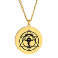 HLSS470 Fullmetal Alchemist Circle Occult Goetia Magic Amulet Talisman Laser Cut Stainless Steel Pendant Necklace