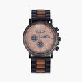Wholesale Men's Luxury Wood Watch Stainless Steel Band Antique Fashion Pointer Dial Display Wrist Watch From Shenzhen Company