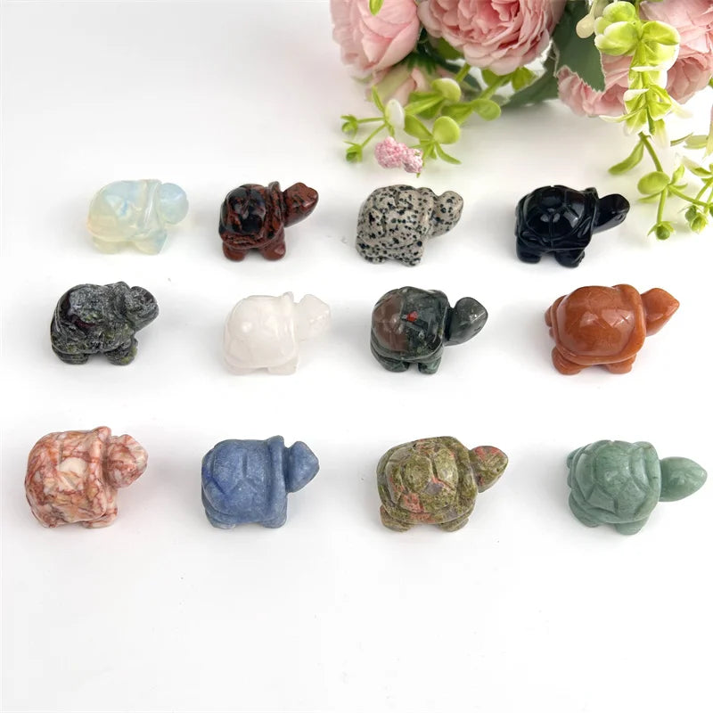 Wholesale Natural Crystal Stone Carving Crystals Animal Quartz Turtle for Decoration