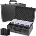 Portable and Durable 4-Row Graded Card Storage Box Sports Card Case with 4 Foam Inserts Simple Style Slab Case