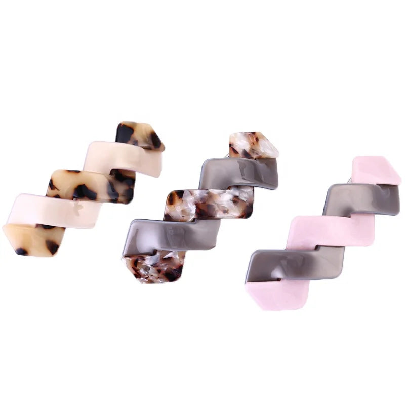 Fashion Tie a Knot Acetate Hair Barrette Large 10cm Women Leopard Print Hair Clip 4 Colors Tortoiseshell Matching Hair Clip
