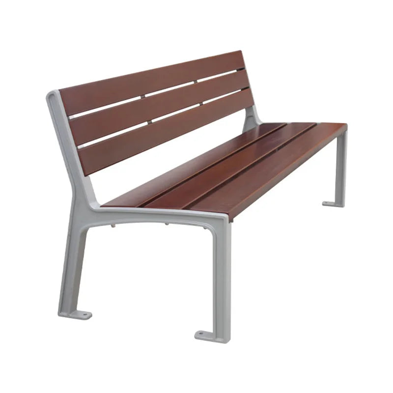 Outdoor Furniture  Long Plastic Wood Bench Seat Outside Park Leisure Seating Bench Public Garden Patio Chair Bench with Back