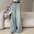 Boutique Wholesale 2026 Autumn New Fashion Retro Washed High Waist Loose Slim Straight Leg Women's Jeans