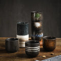 Ceramic Coffee Mug Japanese Style Sake Wine Cup Small Creative Traditional Vintage Teacup Hand Painted Porcelain Espresso Cups
