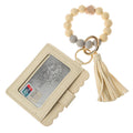 2026 Hot Sales Wood Wristlet Keychain Bracelet Wallet Personalized Silicone Round Keychain Bracelets for Lady